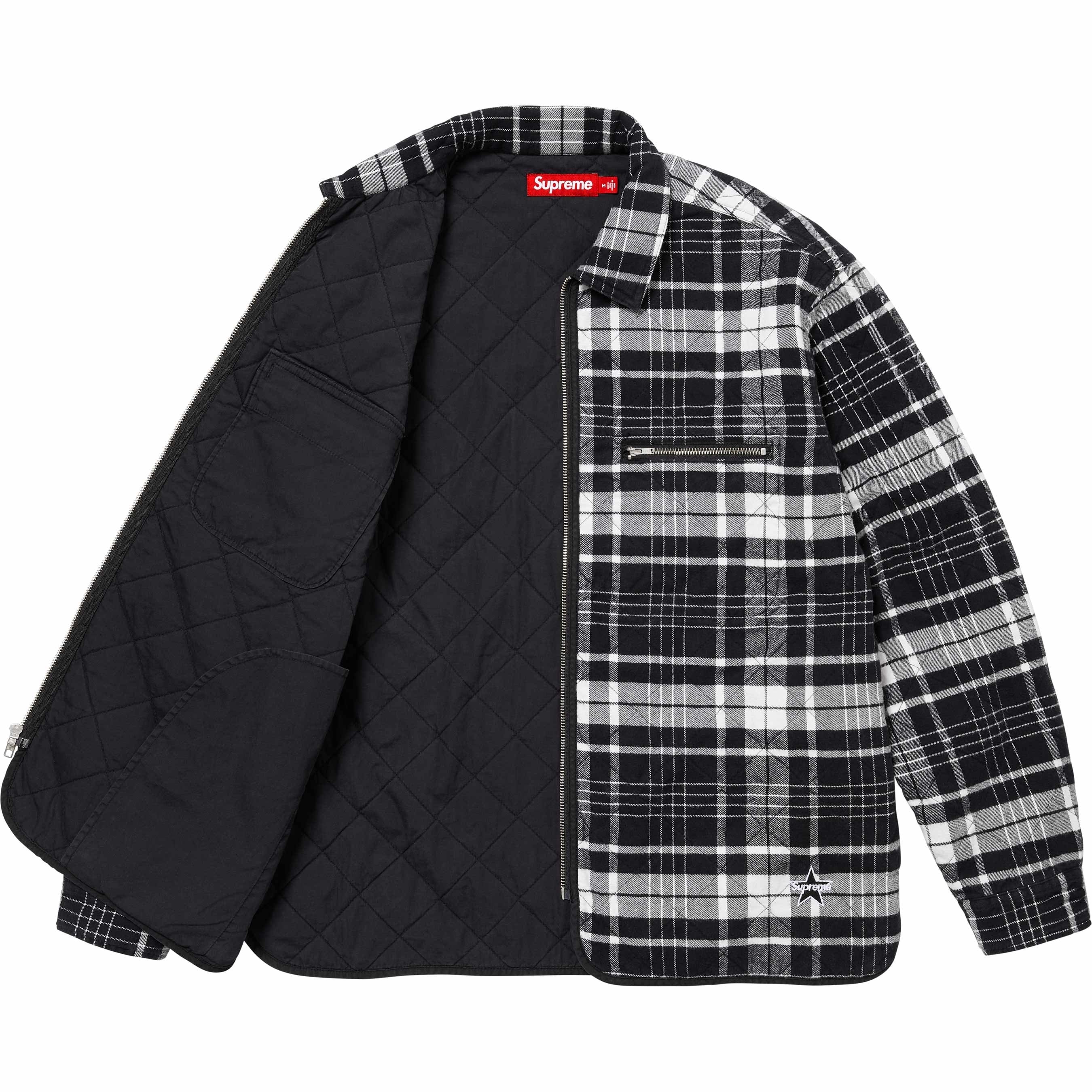 Quilted Flannel Zip Up Shirt view 7